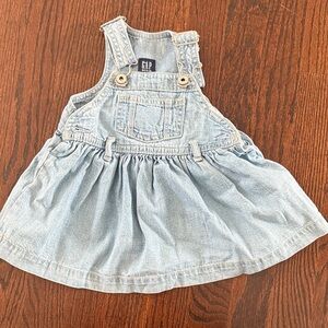 GAP Kids Denim Jumper Dress in Light Blue